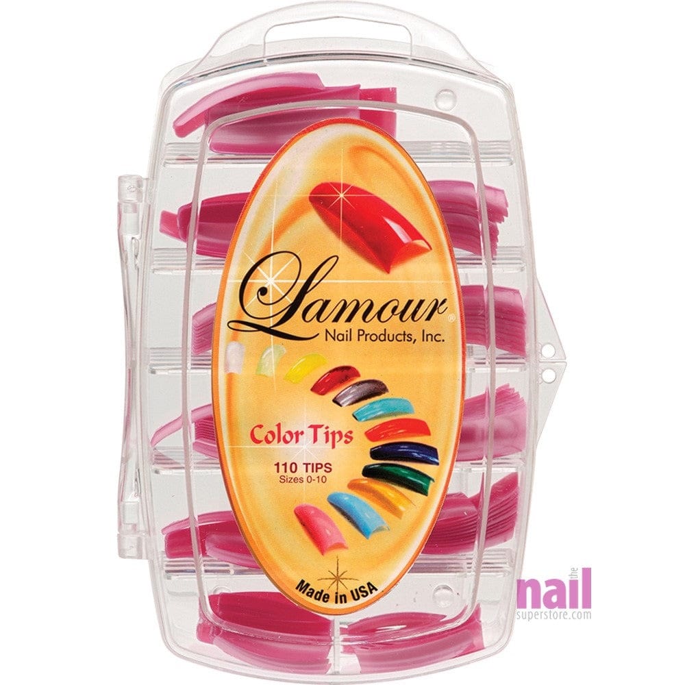 Lamour Colored Nail Tips | Pink Pearl – L21 – Box of 100 tips