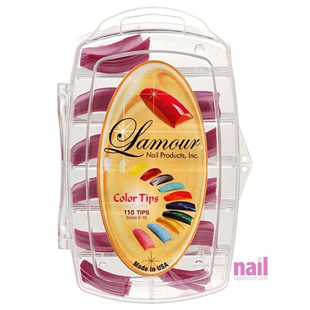 Lamour Colored Nail Tips | Purple Pearl – L22 – Box of 100 tips
