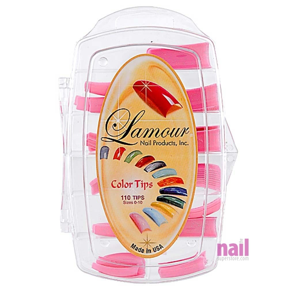 Lamour Colored Nail Tips | Sugar Pink – L38 – Box of 100 tips