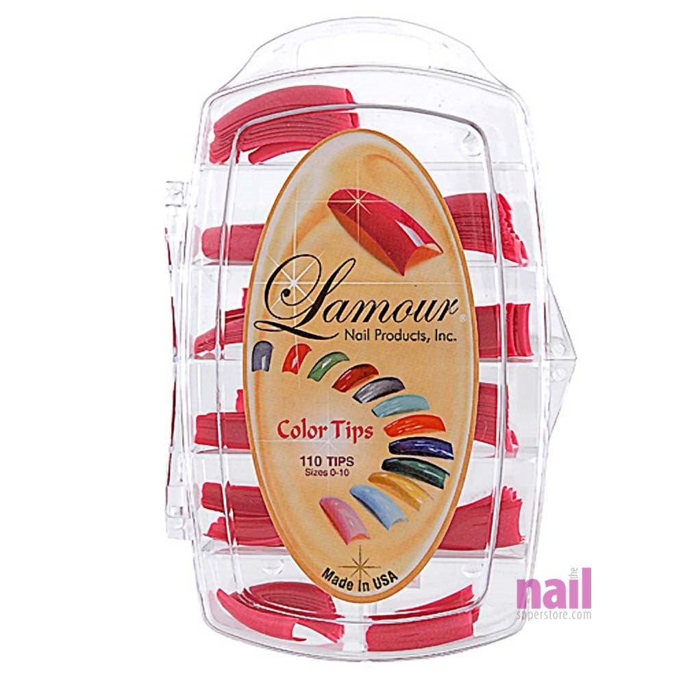 Lamour Colored Nail Tips | Metal Pink – L40 – Box of 100 tips
