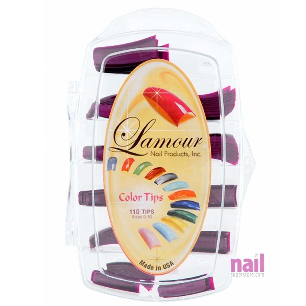 Lamour Colored Nail Tips | Wine – L42 – Box of 100 tips