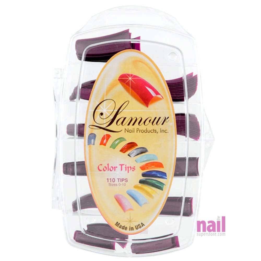 Lamour Colored Nail Tips | Amalden Red – L44 – Box of 100 tips