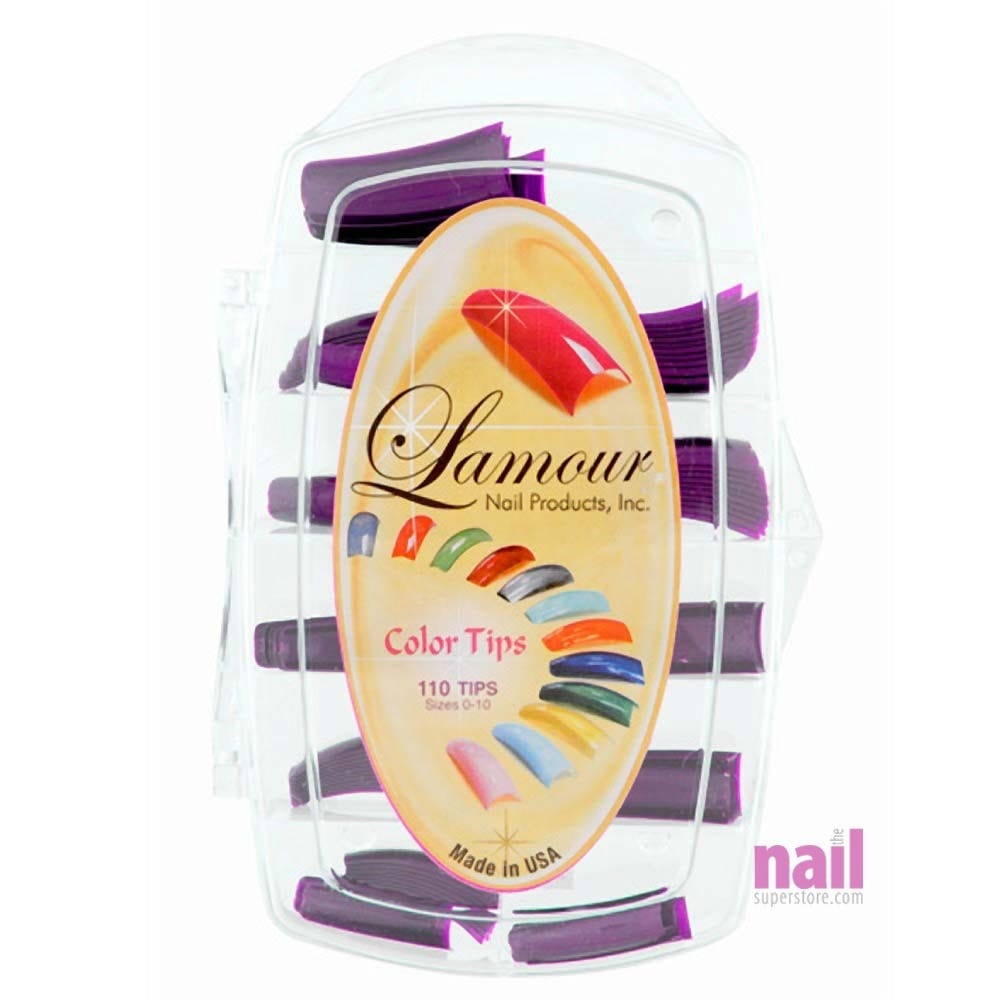 Lamour Colored Nail Tips | Orchid – L50 – Box of 100 tips