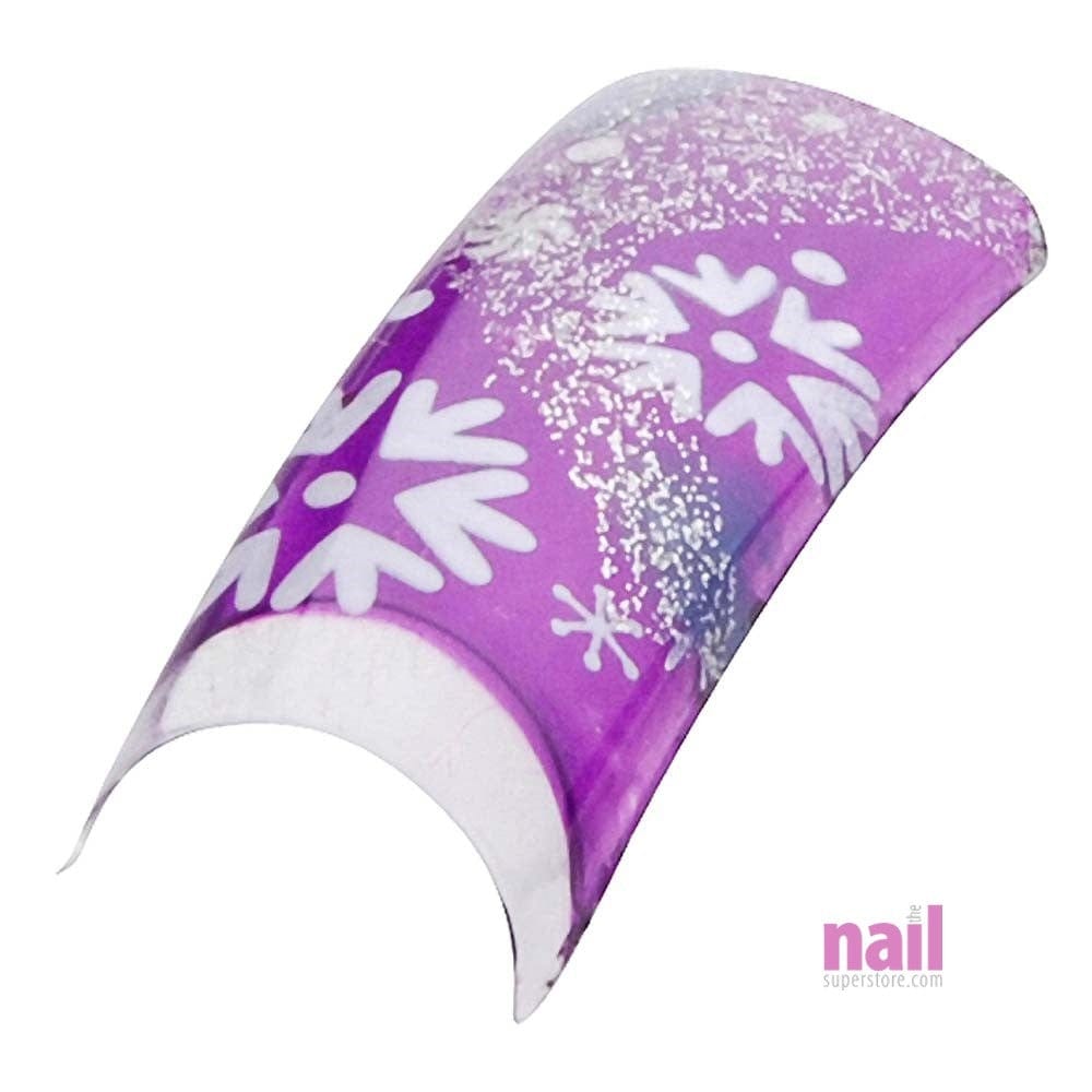 Artisan Pre Designed Nail Tips | Flower Design #15 – Pack of 100 pcs