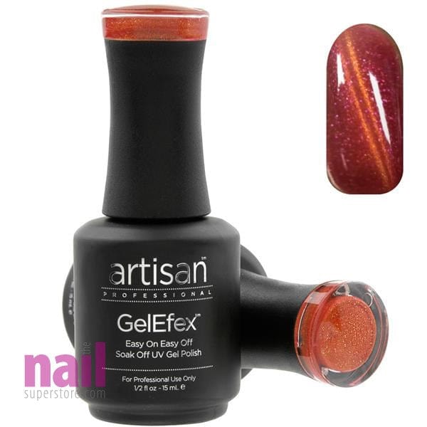 Artisan GelEfex Magnetic Cat Eye Gel Nail Polish | Red Rebel – 0.5 oz