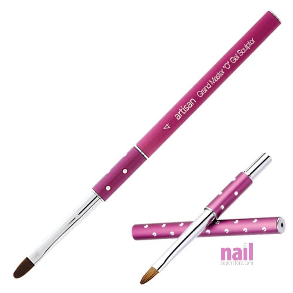 Artisan Gel Nail Brush | GrandMaster Kolinsky Series – Oval – Size #4 – Each