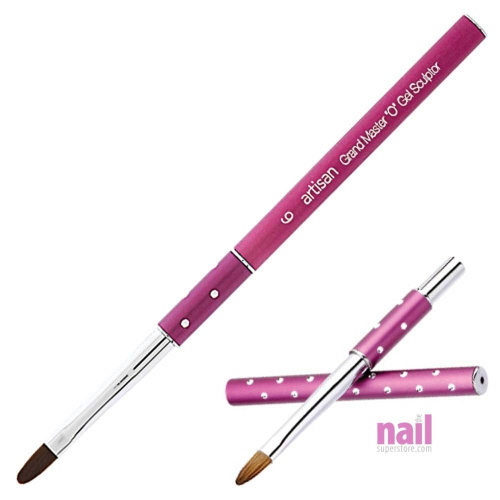 Artisan Gel Nail Brush | GrandMaster Kolinsky Series – Oval – Size #6 – Each