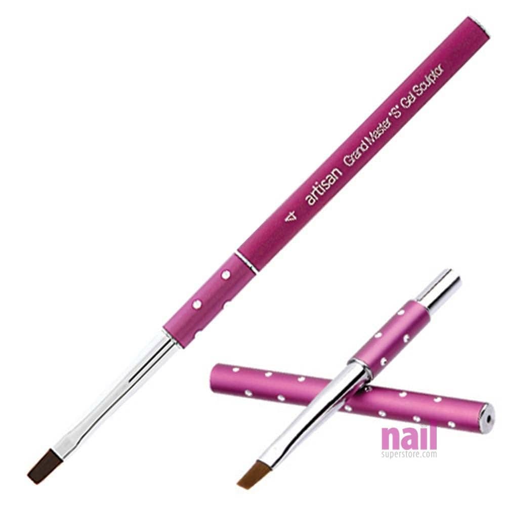 Artisan Gel Nail Brush | GrandMaster Kolinsky Series – Square – Size #4 – Each