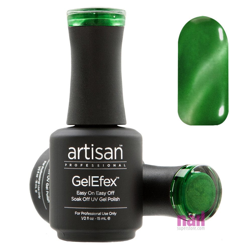 Artisan GelEfex Magnetic Cat Eye Gel Nail Polish | Green Guise – 0.5 oz