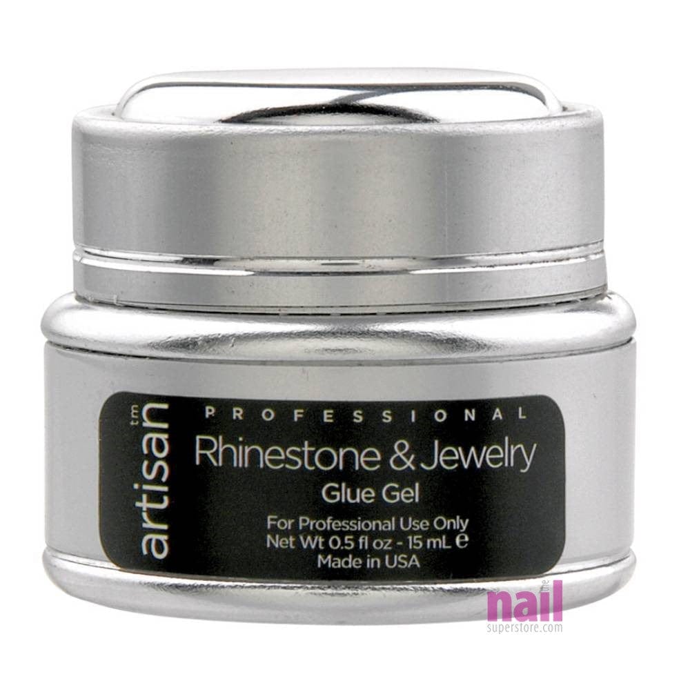 Artisan Nail Jewelry Glue Gel | Strong Adhesive Bonds Rhinestones, Charms, Gems & More – 0.5 oz